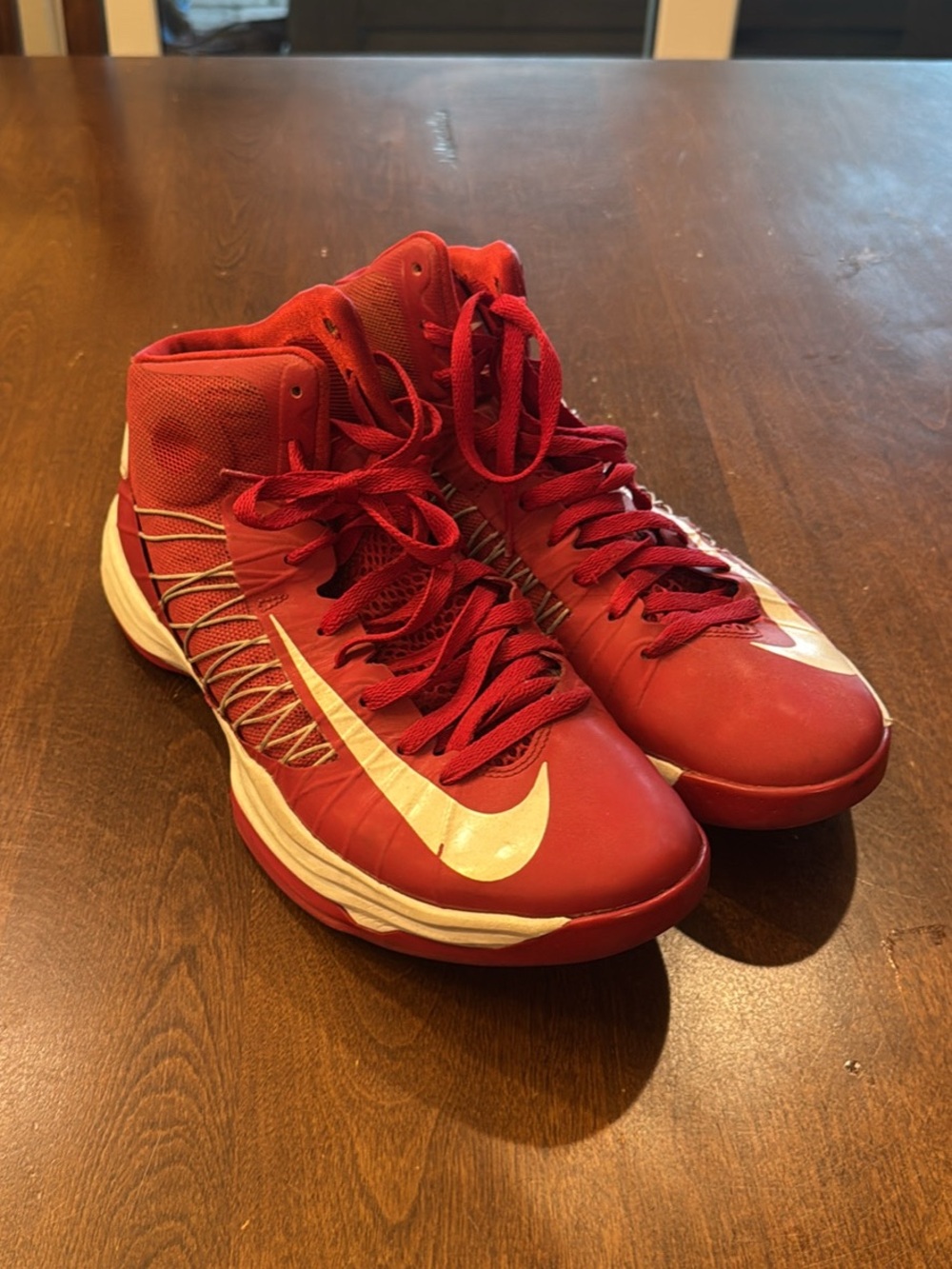 Nike Red Hyper dunk Basketball Sneakers